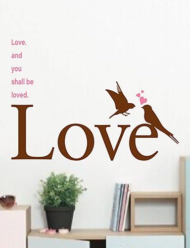 Wall Stickers Wall Decals, Modern Romantic English PVC Wall Stickers , white