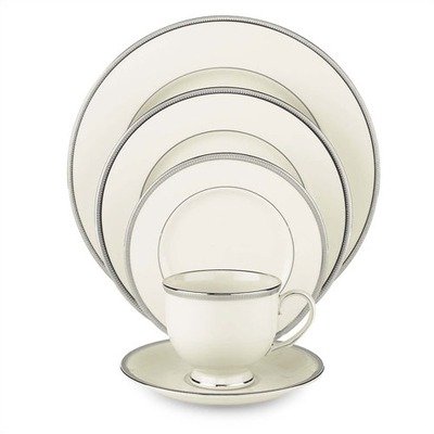 Lenox Tuxedo Platinum-Banded 5-Piece Place Setting Service for 1 Lenox Tuxedo Platinum-Banded 5-Piece Place Setting Service for 1