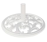 Arden Under table Cast IronUmbrella Base, 45 Pound, White
