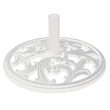 Arden Under table Cast IronUmbrella Base, 45 Pound, White