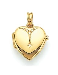 Victor Mayer 18K Gold Diamond Locket - 1 Inch Wide x 1 1/4 Inches Tall