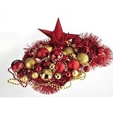 Kit décoration noël : guirlandes, boules et cimier...44 pièces