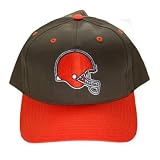 Vintage Cleveland Browns Adjustable Snap Back Hat Cap - Brown / Orange Bill