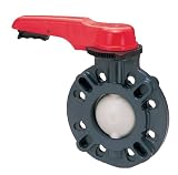Asahi America Type 57 PVC Butterfly Valve, Lever Handle, 4