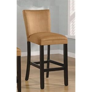 Set of 2 29H Bar Stools Brown Microfiber by visiondecor Furniture