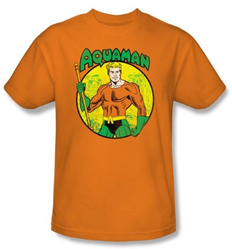  Aquaman Kids T-shirt - DC Comics Superhero Orange Youth