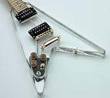 NEW SEE THRU LEFTY ACRYLIC FLYING V ELECTRIC GUITAR