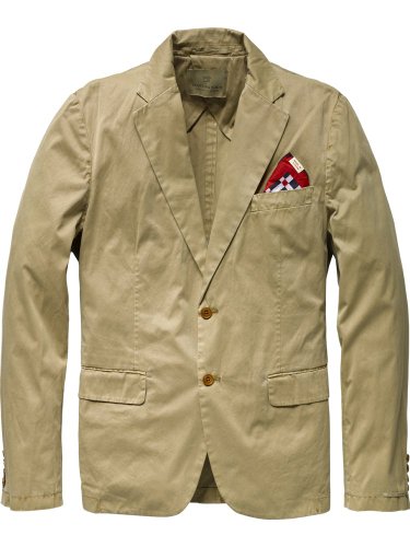 Scotch & Soda Herren Sakko 12010230020 - Blazer - bright washed blazer, Gr. 46 (S), Braun  Preisvergleich