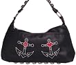 Retro Vinyl "Anchors" Dome Tote Bag with Tattoo Inspired Artwork
