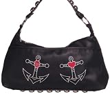 Retro Vinyl "Anchors" Dome Tote Bag with Tattoo Inspired Artwork