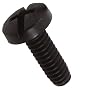 Black Nylon Machine Screw, Binding Head, Combination Phillips-Slotted Drive, #6-32, 1-1/4" Length (Pack of 100)