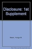 Disclosure : first supplement