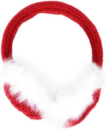 Simplicity Women's Knitted Plush Earmuffs for the winter, Lined Trim, Acrylic