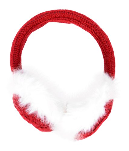 Simplicity Women's Knitted Plush Earmuffs for the winter, Lined Trim, Acrylic