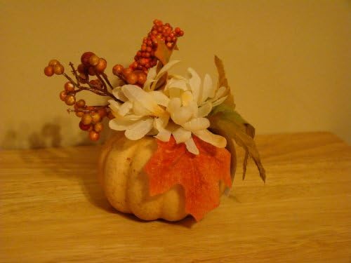Creamy-Beige Harvest Pumpkin Floral Arrangement