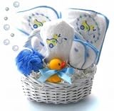 Blue Ducky Bath Time Gift Basket - Its a Boy