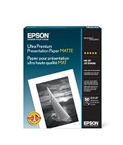 Epson Ultra Premium Matte 8 1/2 x 11 Inch Presentation Paper 50 Count (S041341)