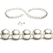 AAA Quality 18 Inch Round 7.5-8.0mm White Akoya SaltWater Cultured Pearl Necklace & Earrings Set