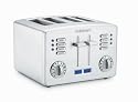 Cuisinart CPT-190 Brushed Stainless-Steel 4-Slice Toaster with Countdown Timer