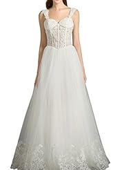 Sexy Satin Lace Applique Wedding Dress 