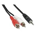 " InLine CinchKlinke Kabel, 2x Cinch St an 3,5mm Klinke St 1,5m "