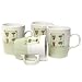 4 TLG. SET MEDITERRANE BECHER KRÄUTER KAFFEEBECHER