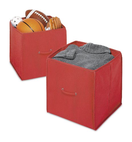 Whitmor Collapsible Cube, Red 2-Pack
