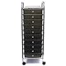 Advantus Corporation Cropper Hopper Home Center Rolling Cart, 10 Drawer Smoke
