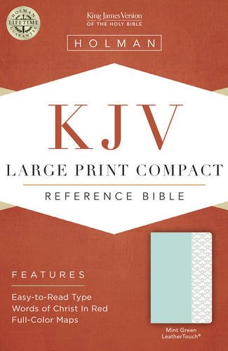 KJV Large Print Compact Bible, Mint Green LeatherTouch
