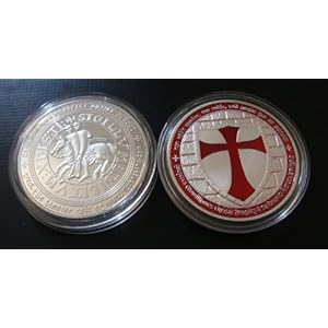 1 Ounce Knights Templar Cross Masonic Freemason Silver Coin + Case 1 Ounce Knights Templar Cross Masonic Freemason Silver Coin + Case