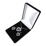 NFL Tennessee Titans Reversible Crystal Heart Pendant and Earrings in Satin Box