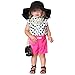 Jastore® Summer Girls Clothing Sets Girl Baby Clothes Polka Dot Shirt +Pants (4T/120, Pink)