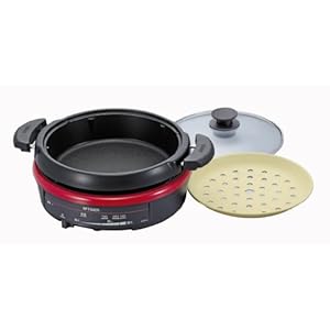 【クリックで詳細表示】TIGER グリルなべ ファインレッド CQF-A100-RM