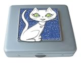 White Pretty Kitty Vitamin Mirror Case