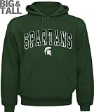 Michigan State Spartans Big & Tall Green Mascot One Hooded Sweatshirt