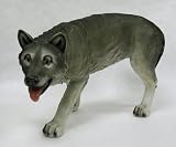 Peeing Pissing Wolf Statue Garden Yard Art