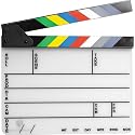 Pearstone Acrylic Dry Erase Clapboard with Color Sticks (9.25x11")