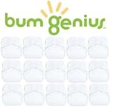 BumGenius 3.0 Cloth One-Size Diapers - 15 Pack (White)