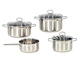 Krüger SM 4 Topf-Set Manhattan Edelstahl, 4/7-teilig