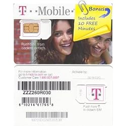 T-Mobile (TMobile T Mobile) Micro SIM Card for iPhone 4 w/Prepaid Activation Kit & .34 (10 Minutes) FREE