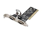 Best Connectivity SD-PCI15025 PCI Two Serial Ports Card with SystemBase Chipset SB16C1052PCI