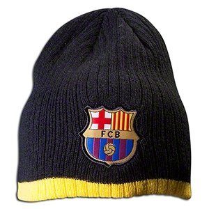 FC Barcelona Woven Beanie-Navy/Orange