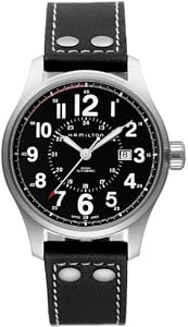 Hamilton Men's H70615733 Khaki Officer Black Dial Watch from Hamilton
