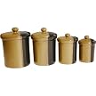 Gold Dust Set of 4 Canisters - Black