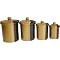 Gold Dust Set of 4 Canisters - Black