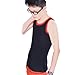 Whatwears Les Lesbian Tomboy Chest Binder Undershirt Slim Fit Vest Tops (S, Black)