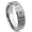 Tungsten Carbide Black Diamond Wedding Band Ring w/ Grooves 8mm Sz 7.0 SN#669