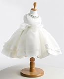 UNZ 子供ドレス フォーマルドレス キッズドレス 発表会ドレス 結婚式 発表会 演奏会 卒園式 胸元ビジュードレス リボン飾り (140cm)