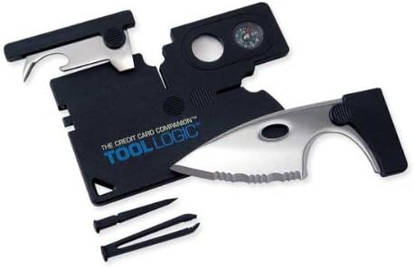 SOGSVC2 - TOOL LOGIC SVC2 Survival Card Knife with Fire Starter Light, Charcoal