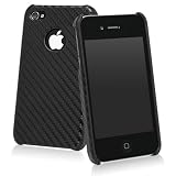 BoxWave Stealth Fiber iPhone 4 Case - Black Carbon Fiber Design Protective Hard Shell Case - iPhone 4S / 4 Cases and Covers (Jet Black)